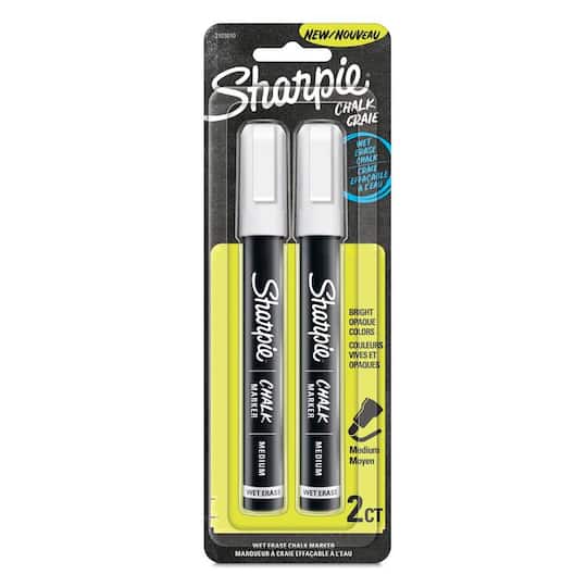 8 Packs: 2 ct. (16 total) Sharpie® White Medium Point Wet Erase Chalk Markers